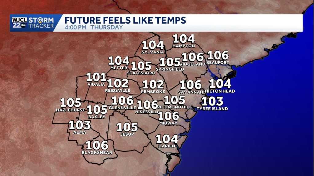 Very hot for Coastal Georgia and Lowcountry