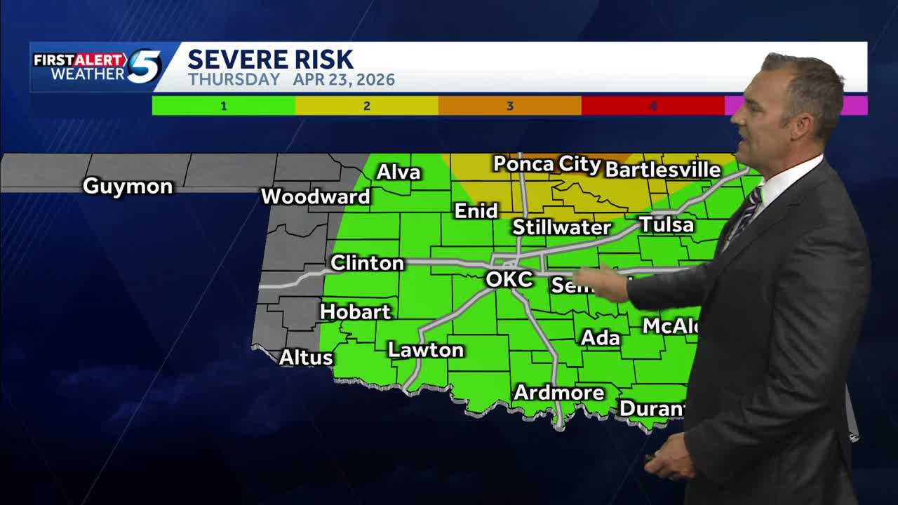 Oklahoma Weather Forecast: Severe storms late Thursday - KOCO