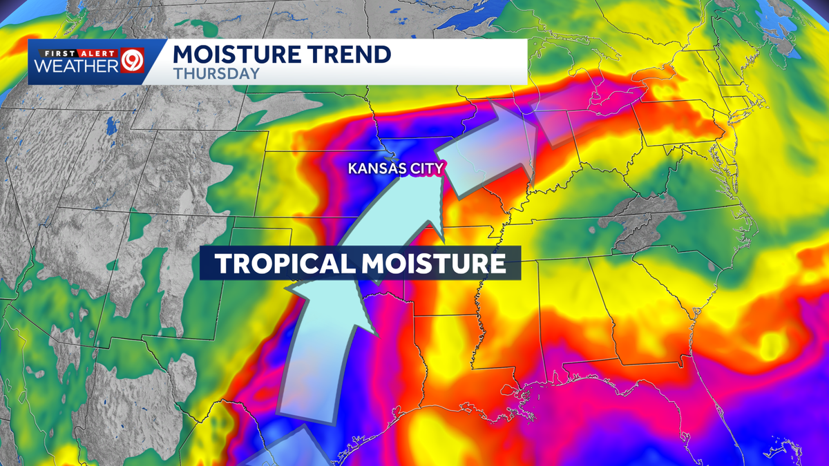 WEATHER BLOG: Prolonged rain heading to Kansas City thanks to remnants from Hurricane Polo