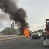 Fiery crash temporarily shuts down I-80 traffic in Placer County