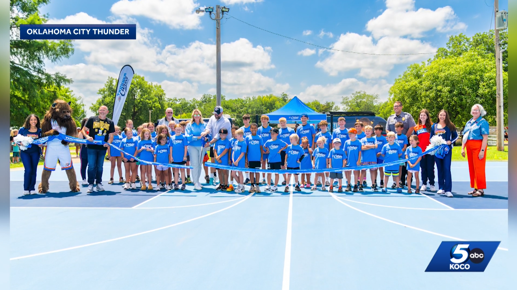 Oklahoma City Thunder open community basketball court in Stillwater