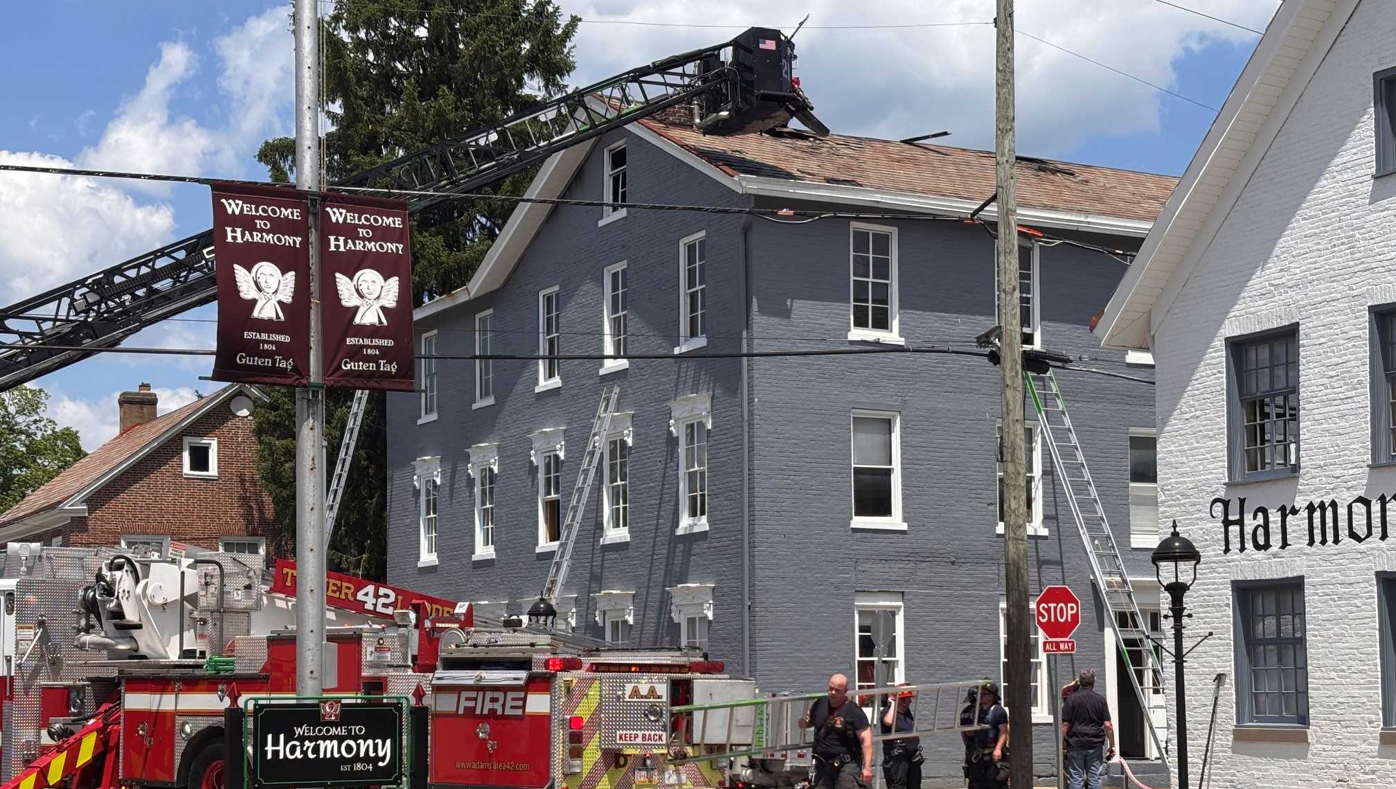 Fire breaks out at building in Western Pa. historic district