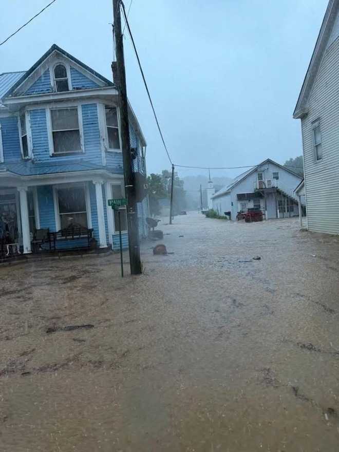 flooding, lanesville main st.