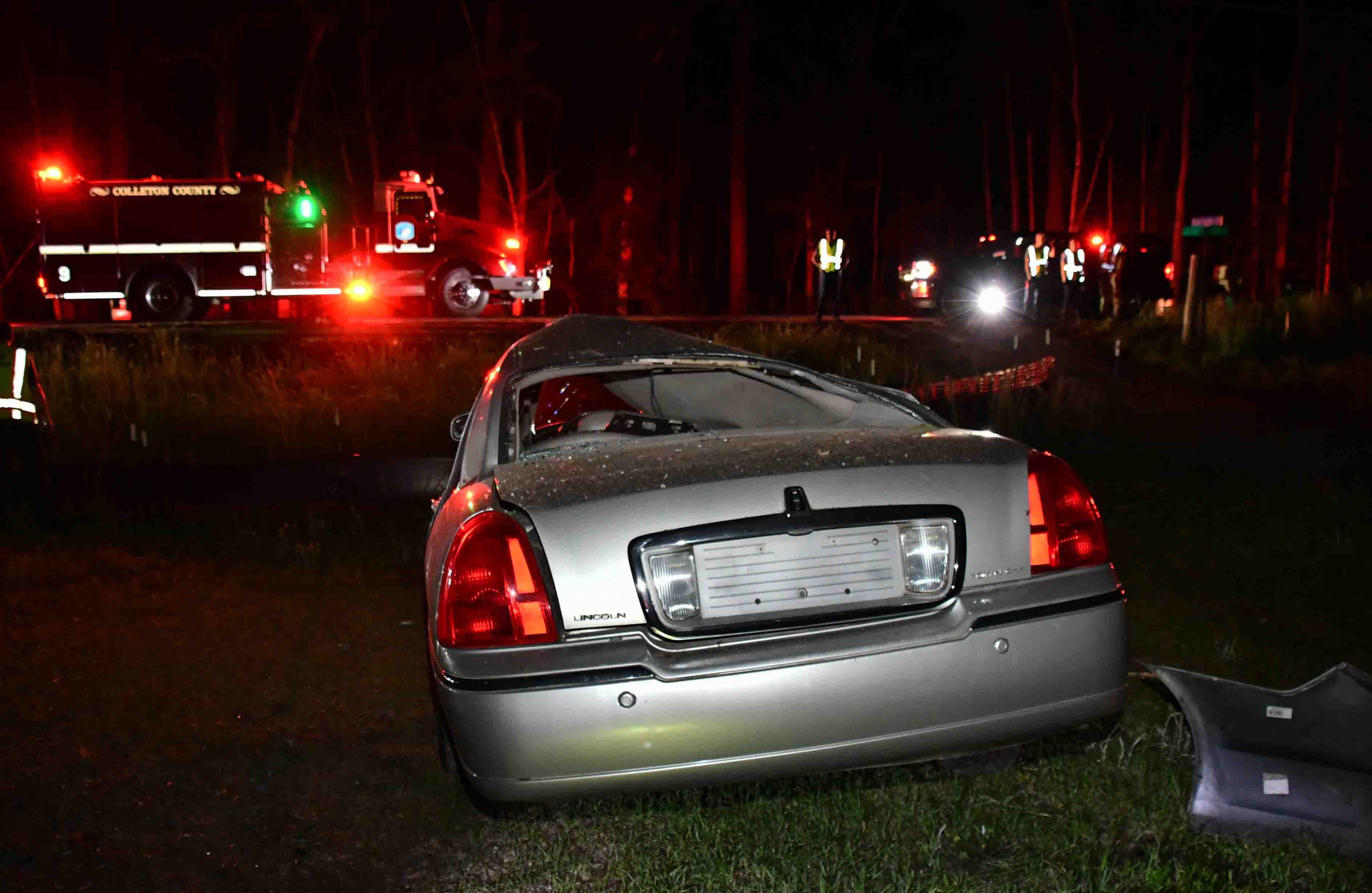 Car ends up in pond after South Carolina crash, 3 kids injured - WYFF