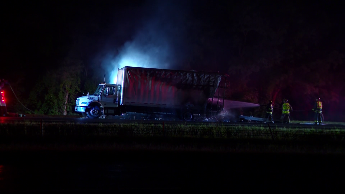 Fiery truck crash under investigation on I-95 in Topsfield