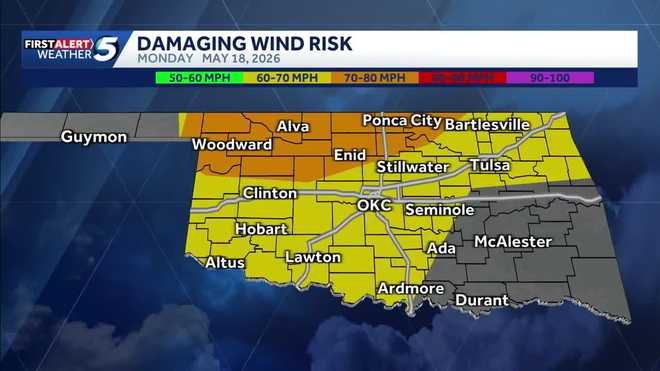 oklahoma storm risk may 18, 2026