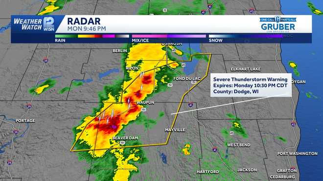 Severe thunderstorm warning cancelled for Dodge, Fond du Lac Counties ...