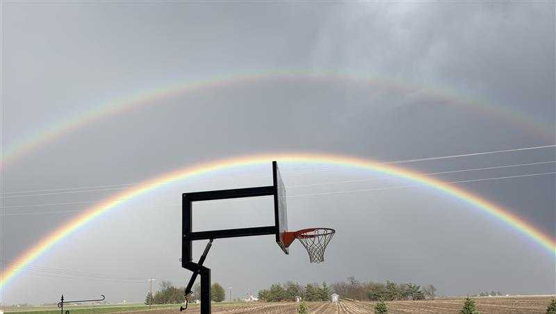 Iowa weather: KCCI viewers send in photos of hail, rainbows after Wednesday's storms