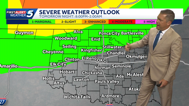 TIMELINE: Risk for severe weather for parts of Oklahoma over the weekend