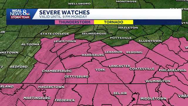 Severe Thunderstorm Watch issued for the entire Susquehanna Valley