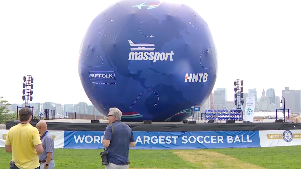 Boston now home to a record-setting soccer ball