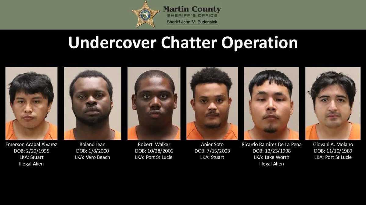 Six men arrested in Florida undercover sex sting targeting minors