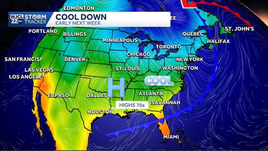 Cold front arrives on Sunday bringing some changes to the forecast for ...