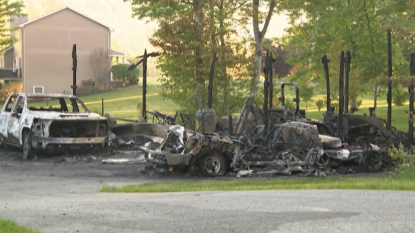 Pa. homeowner says dog alerted them as flames engulf garage, vehicles ...