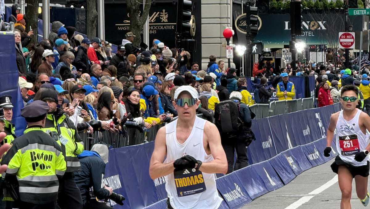 New Hampshire's Thomas Cantara wins third straight para division title in Boston Marathon