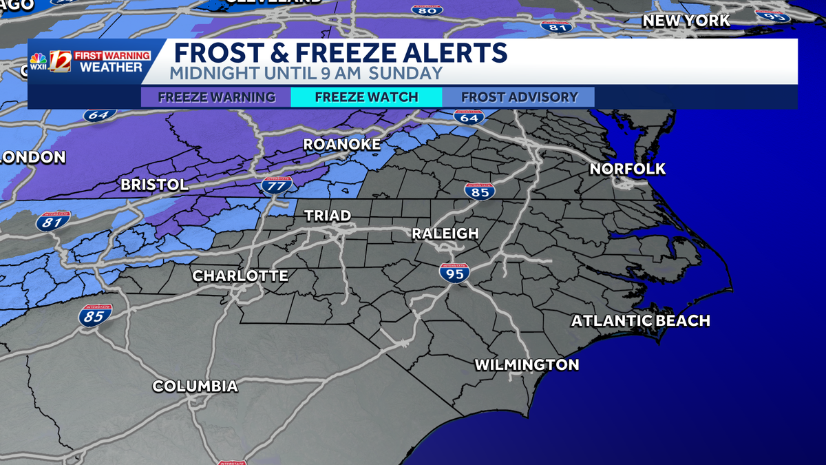 Weekend weather in North Carolina | Rain chance and cooler temps