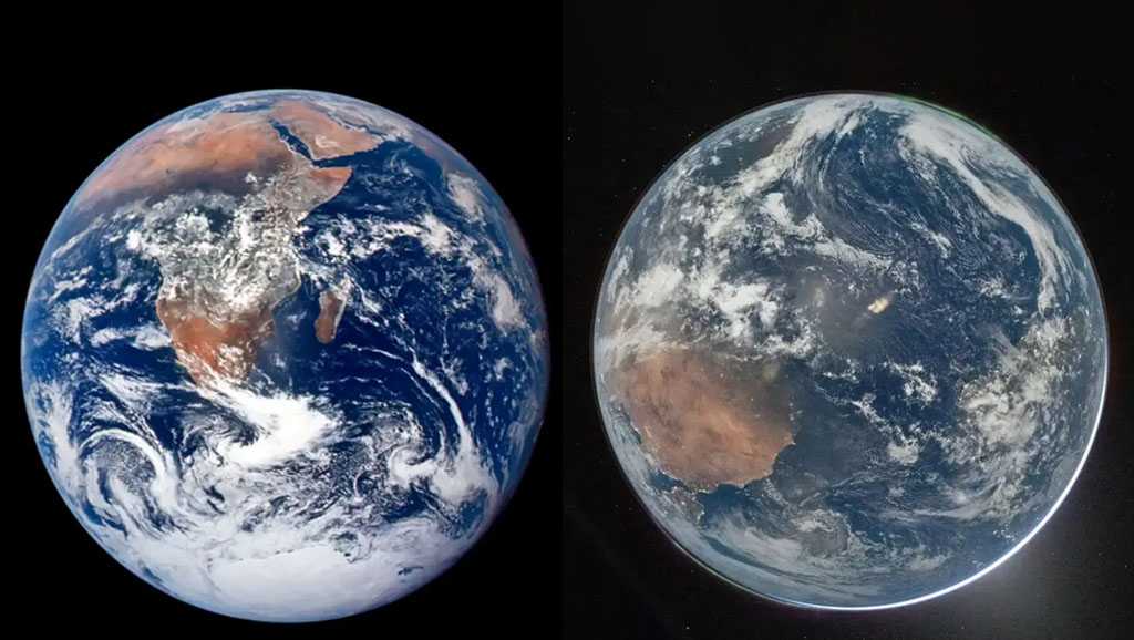 Why do Earth's colors appear muted in new photos from Artemis II?