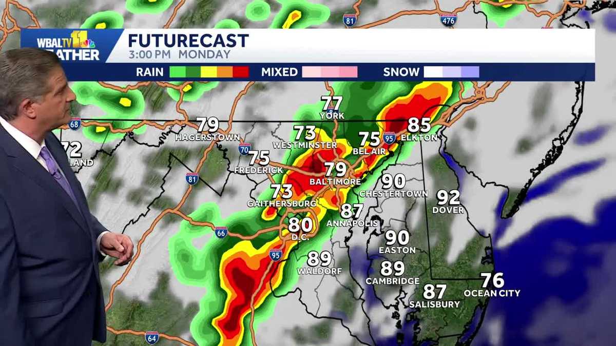 Baltimore weather alert: Heavy rain, winds and tornado risk