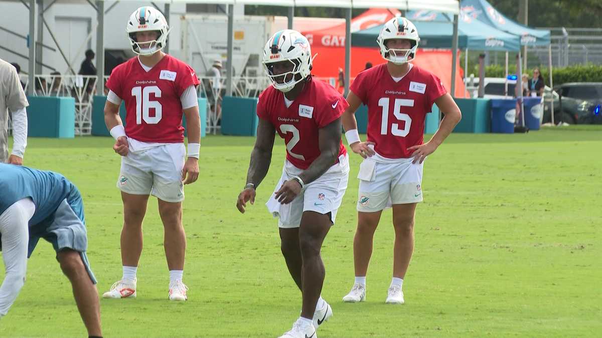 Dolphins host day three of training camp with offensive line coming together