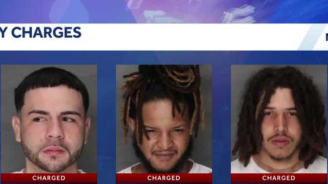 Three men charged with stealing gun in Lebanon, police say