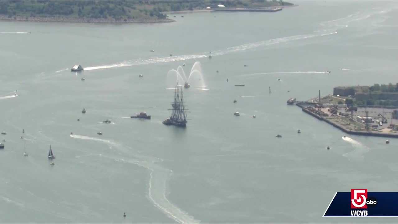 USS Constitution sails in commemoration of Battle of Bunker Hill
