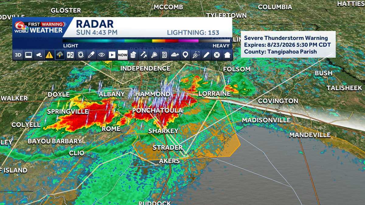 Severe Thunderstorm Warning for Tangipahoa parish until 5:30 pm