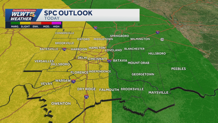 Chance for severe storms Monday across Cincinnati