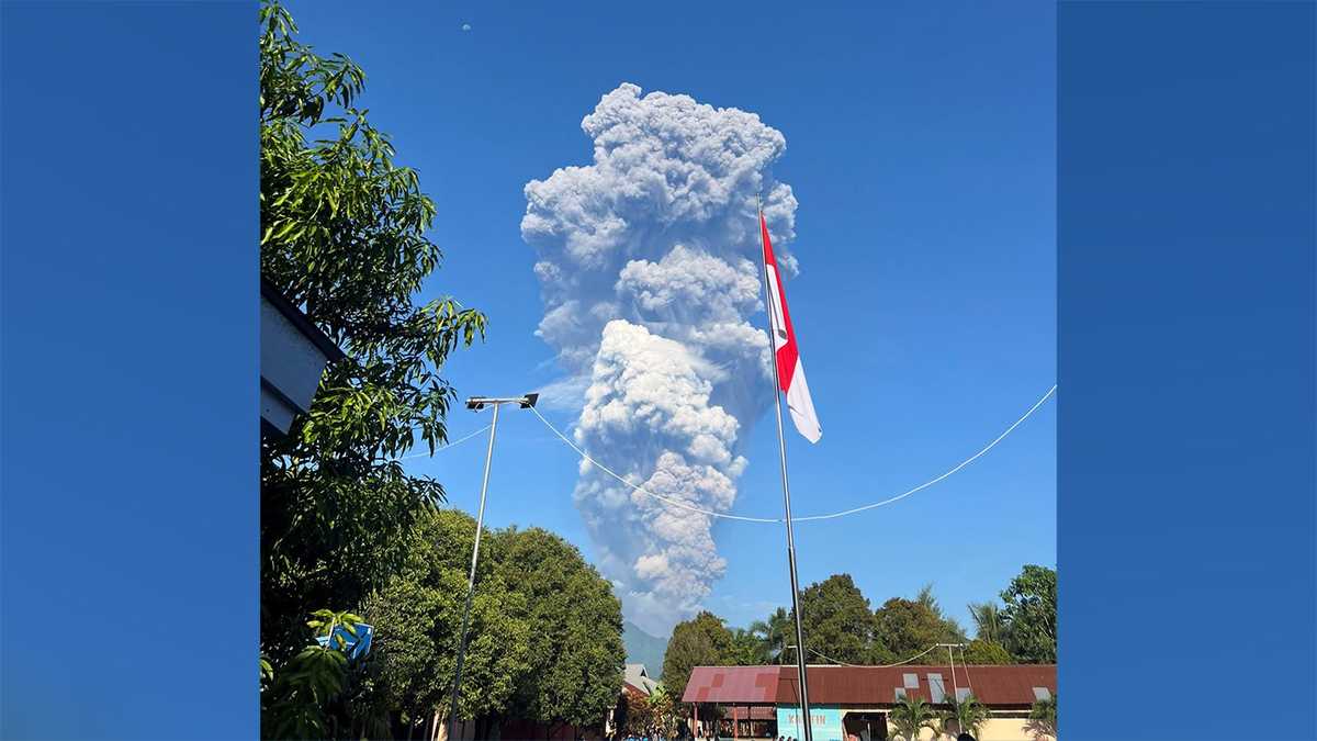 Volcanic eruption on remote Indonesian island kills three hikers