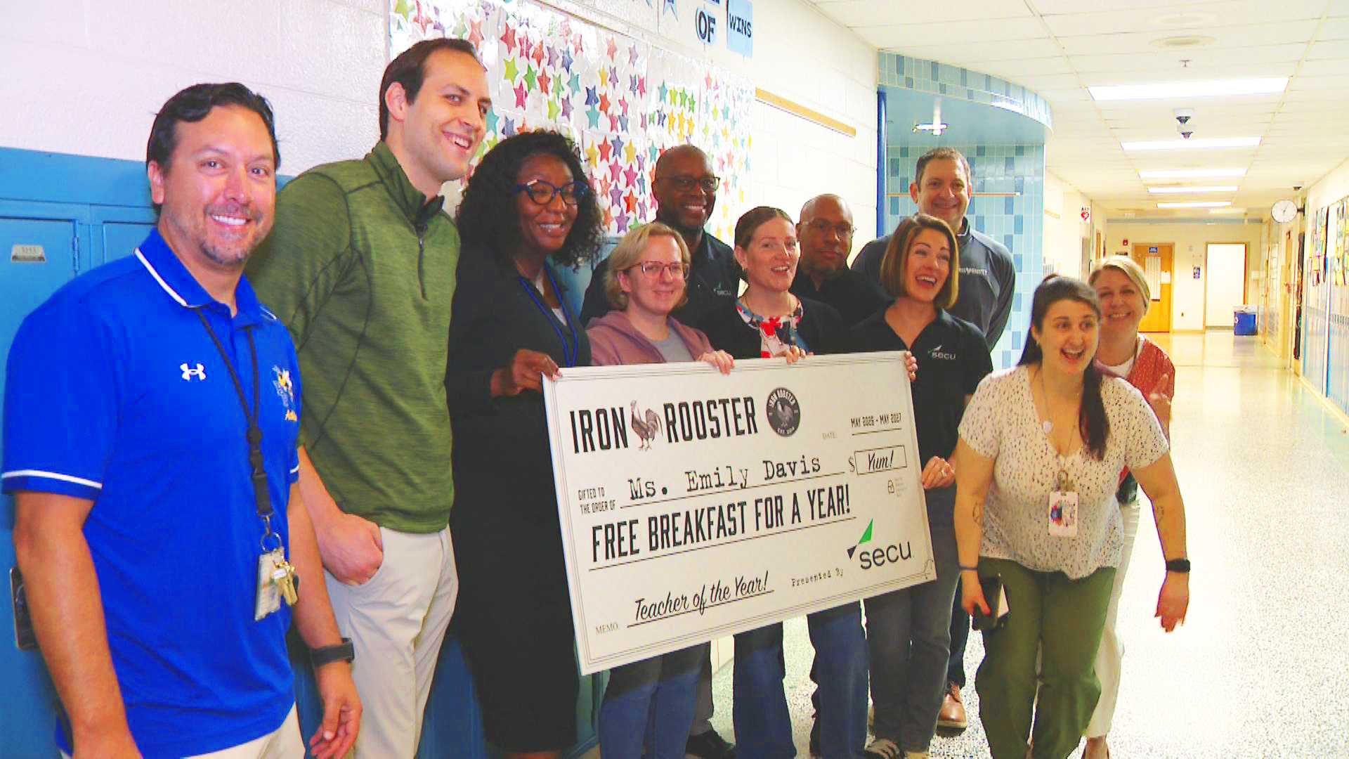 Teacher awarded breakfast for a year after students rally behind her