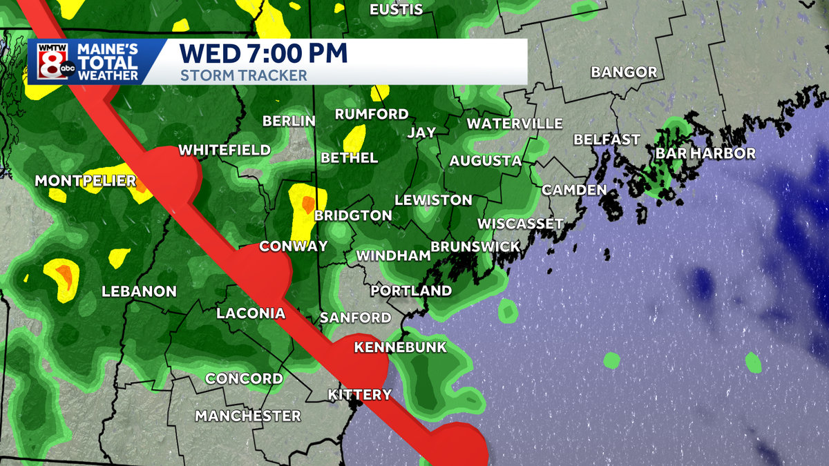 Round of soaking rain in Maine Wednesday night