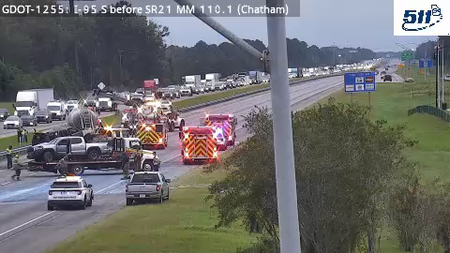 Major backup reported on I-95 near the Georgia-South Carolina state line