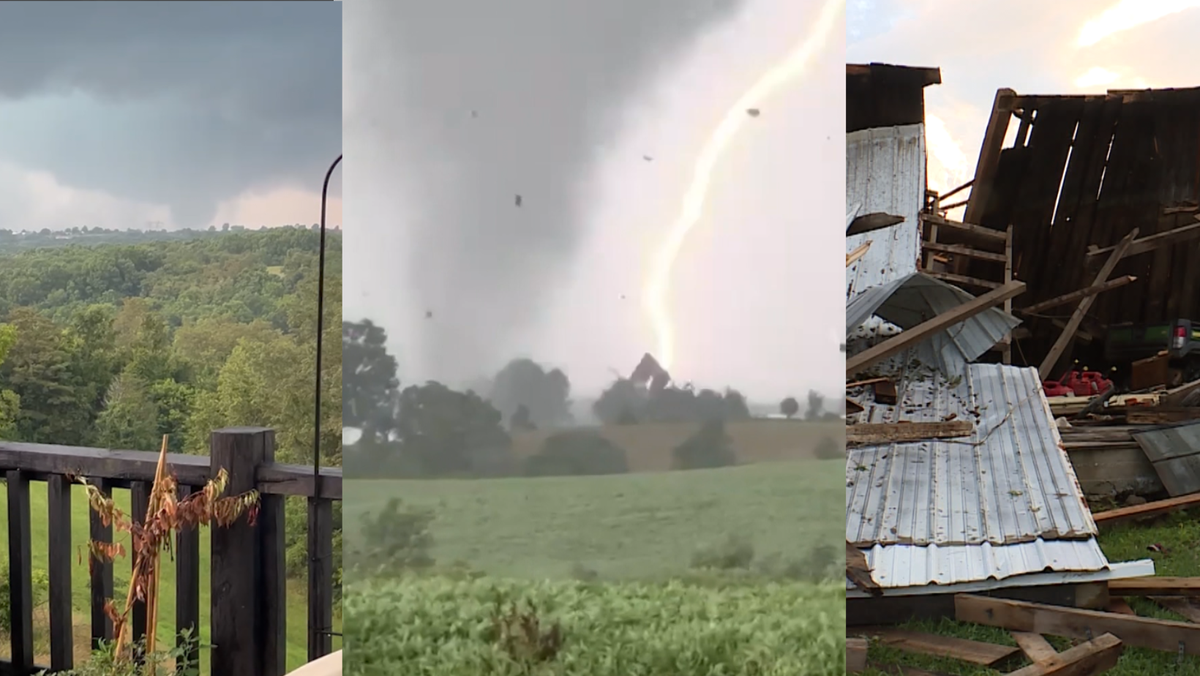 How many tornadoes touched down in Ohio, Kentucky Tuesday?