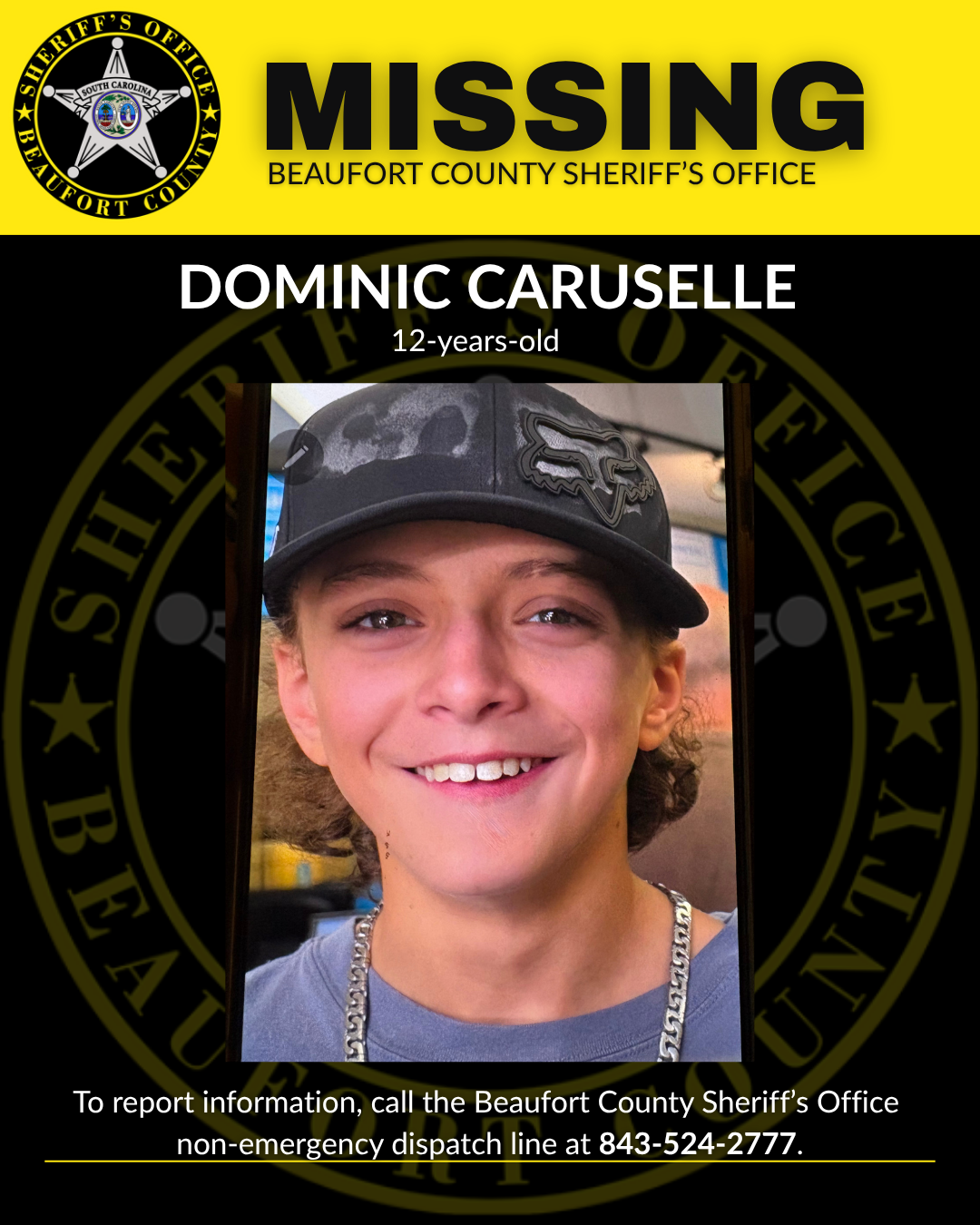 Beaufort County Deputies ask for help finding missing 12-year-old