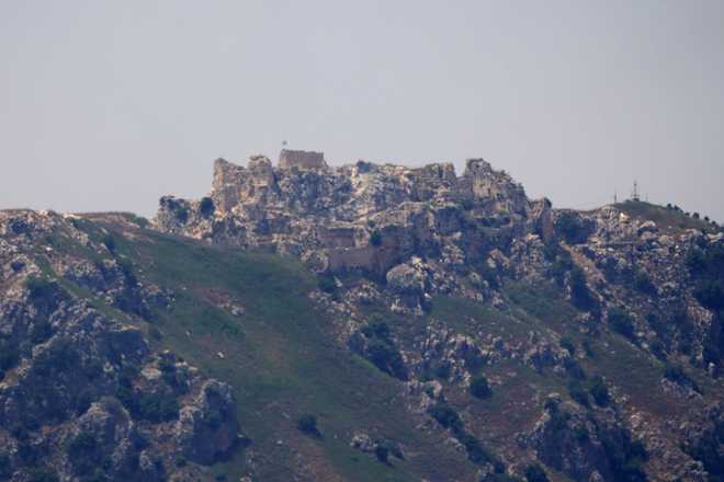 A view of he Beaufort Castle in southern Lebanon as seen from northern Israel, Sunday, May 31, 2026. (AP Photo/Ariel Schalit)