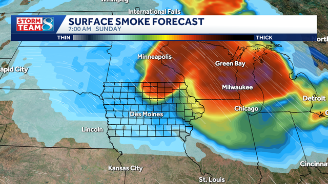 Iowa weather: Smoky skies possible this weekend