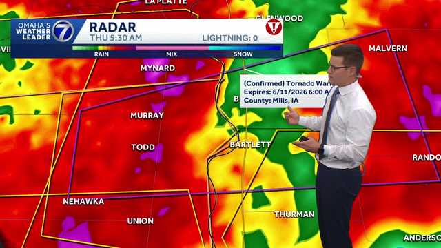 Tracking severe weather: Tornado warnings issued as storms move through Nebraska, Iowa