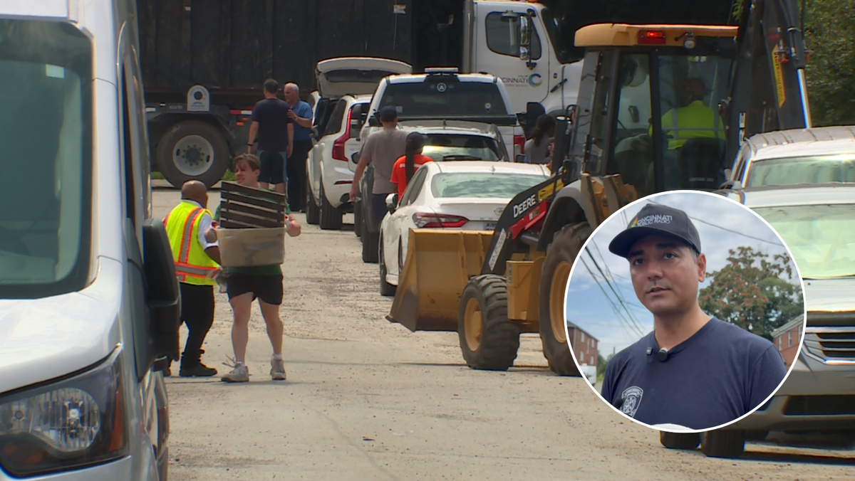 'We're here to help the residents': Cincinnati mayor speaks, assists with storm cleanup in Oakley