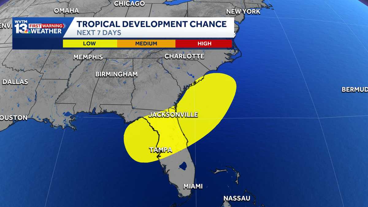 National Hurricane Center monitoring area of interest in the Gulf