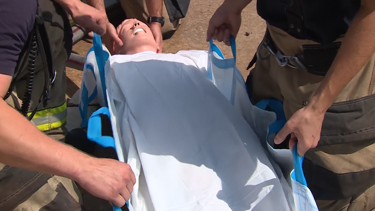 Oklahoma City firefighters use cooling bags to treat patients during heat-related emergencies