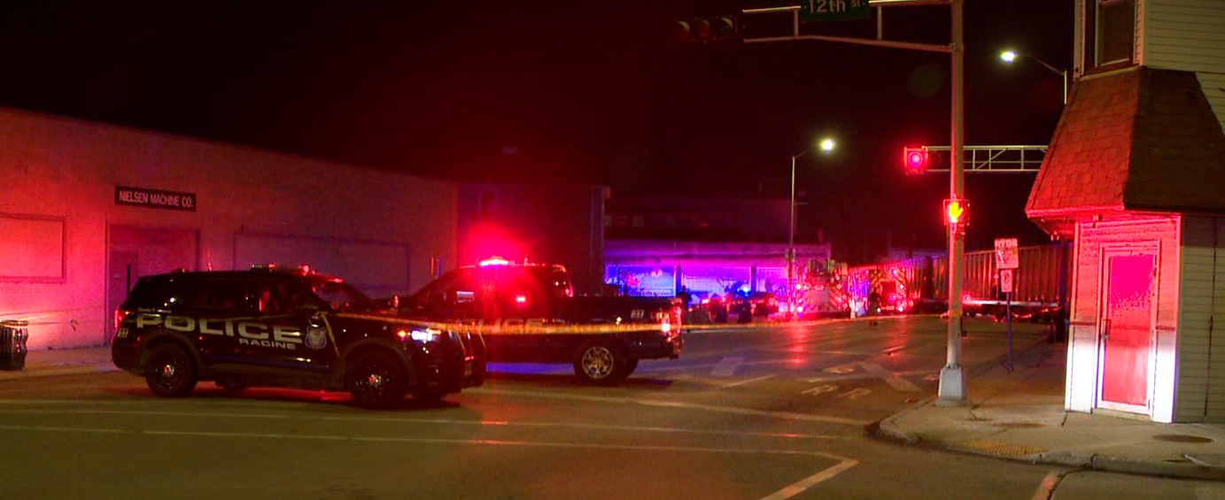 One person injured after car crashes into train in Racine