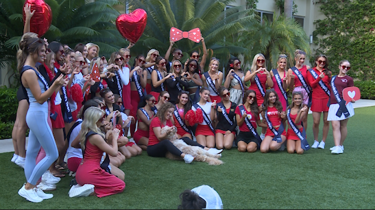 Miss America contestants' partner with heart survivor to promote women’s health