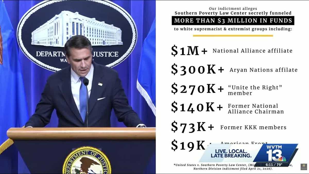 Southern Poverty Law Center indicted on federal charges related to payments to extremist groups