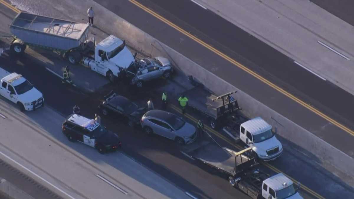 Highway 50 reopens after big rig crash in West Sacramento - KCRA