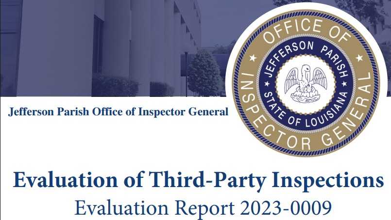 New Jefferson Parish OIG report alleges fraud involving third-party inspectors