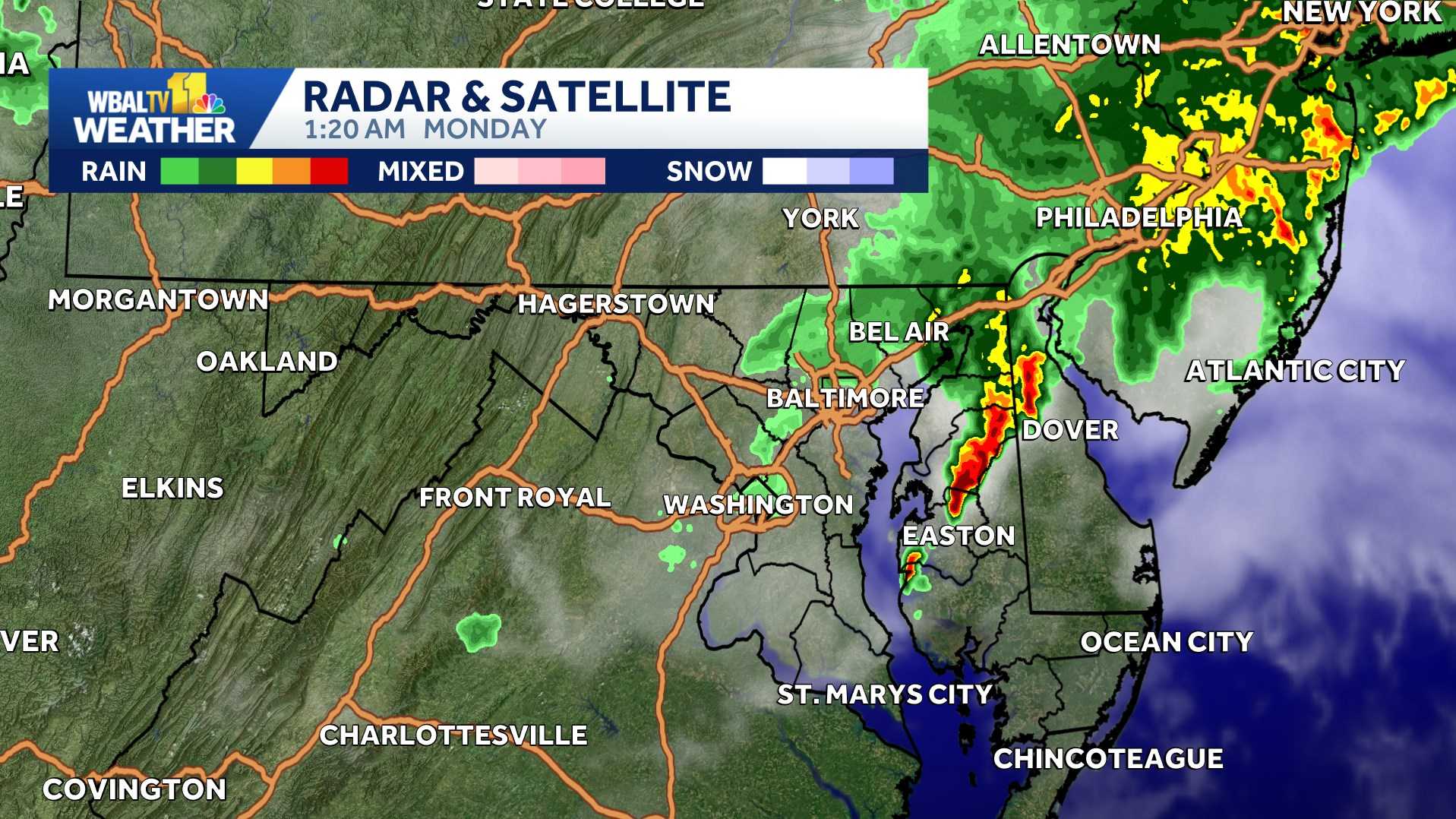 Storms move through Maryland with 60 mph wind gusts