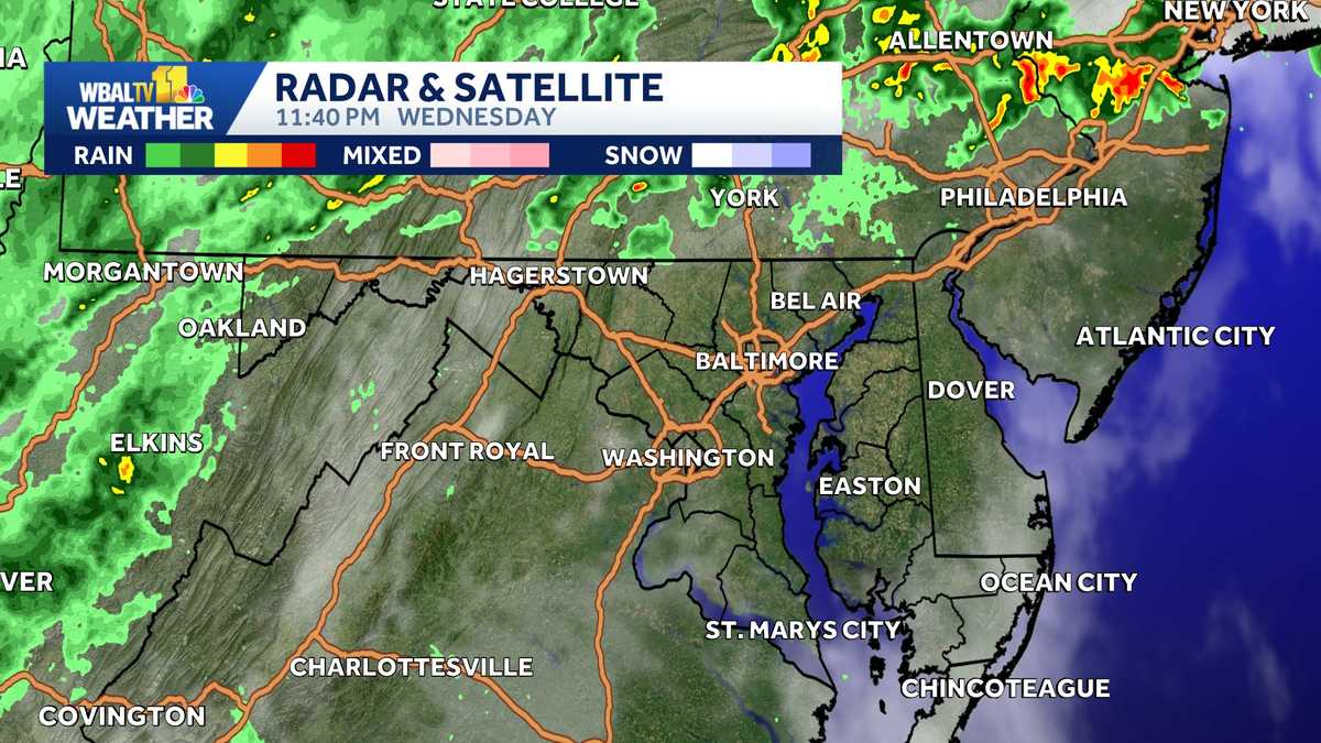 Tornado warning issued for parts of Baltimore County, city