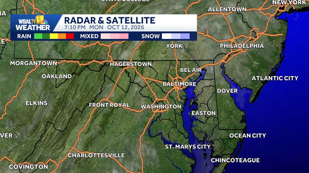 Line of storms exits Baltimore region Wednesday night