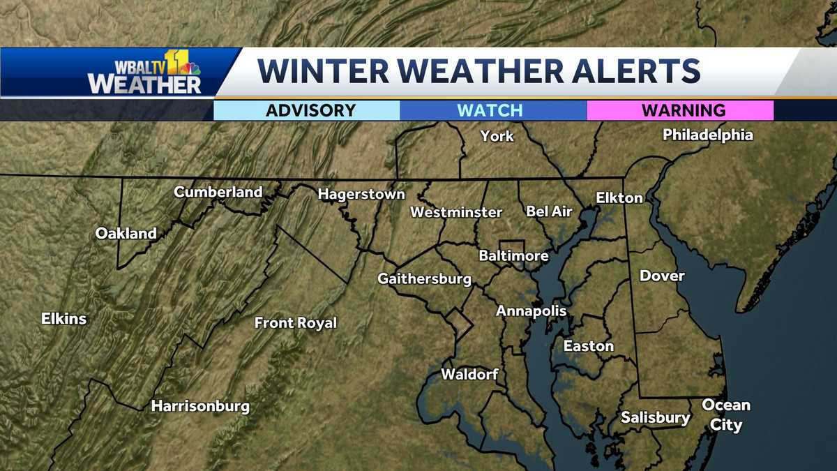 Maryland winter weather alerts