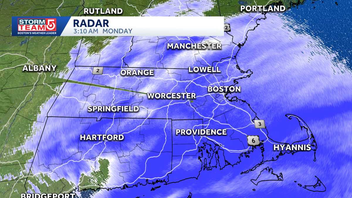 Nor'easter hits Massachusetts: Intensity peaks early Monday with snow, wind, flooding