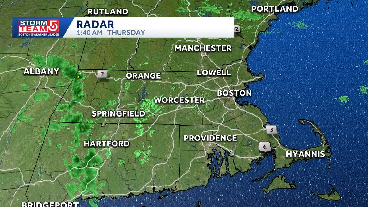 Rainy Saturday ahead for Mass. with storms possible into evening
